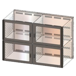 CleanPro® 5497 Tape & Reel Storage Desiccator Dry Cabinet, 8 Chambers, 17  x 48 x 66